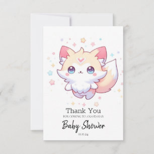 Cute Forest Fox Baby Shower Thank You Card