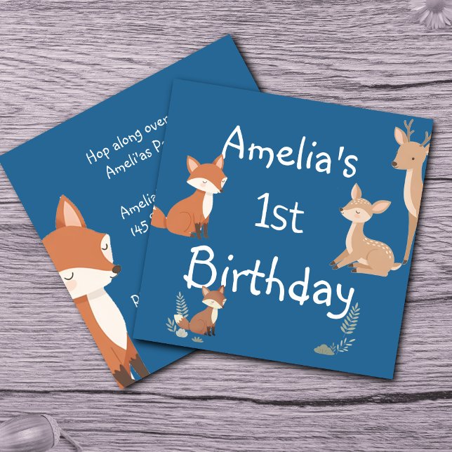 Cute Forest Friends Birthday Invitation  (Creator Uploaded)