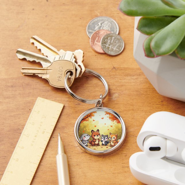  cute forest friends key ring (Desk)
