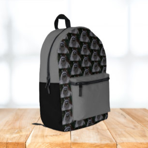 Cute Forest Racoon Pattern Printed Backpack