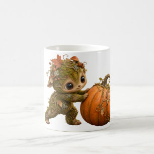 Cute Forest Sprite Pumpkin Mug