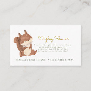 Cute Forest Squirrel Display Shower Enclosure Card