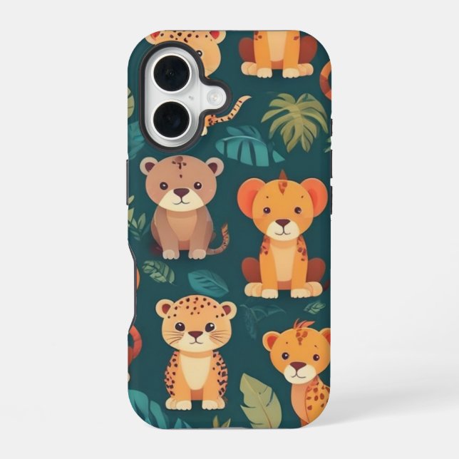 Cute Forest wild theme  iPhone 16 Case (Back)