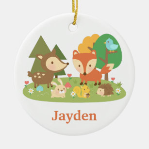 Woodland Creatures Christmas Tree Decorations Ornaments Zazzle