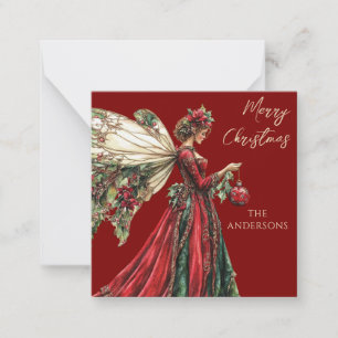 Cute Forestcore Holiday Fairy Holiday Card