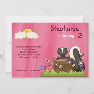 Cute Forrest Critters Birthday Invitation