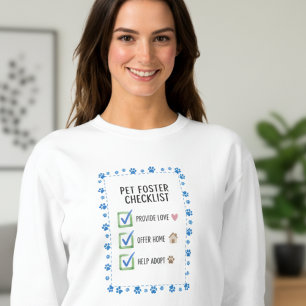 Cute Foster Family Birthday Rescue Checklist Sweatshirt