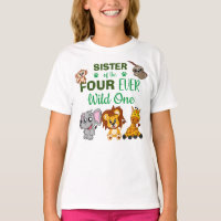 Cute Four Ever Wild Jungle Safari Animal Sister