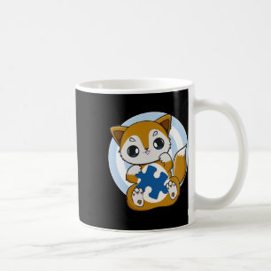 Cute Fox And Support For Autism Awareness Coffee Mug