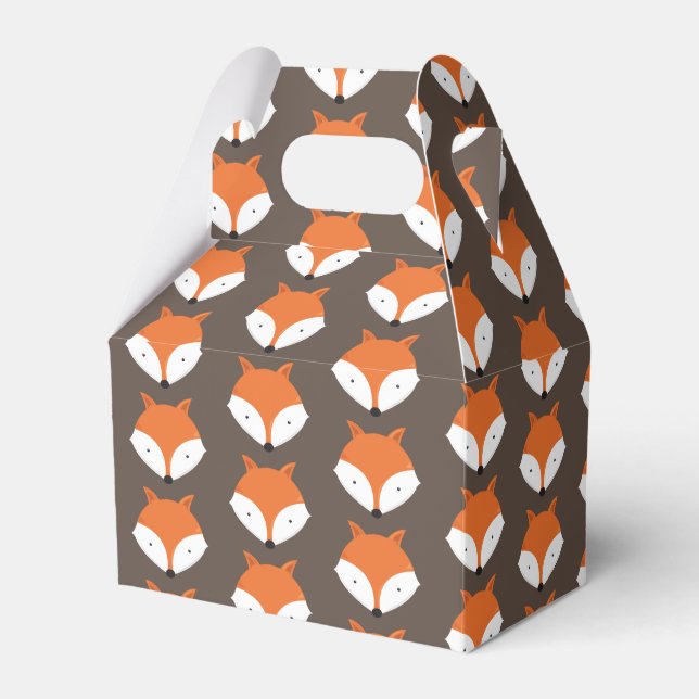 Cute Fox Animal Favour Box (Front Side)