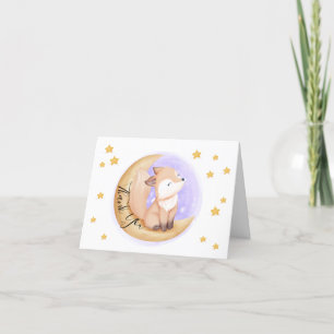 Cute Fox   Animals Baby Shower Thank You Card