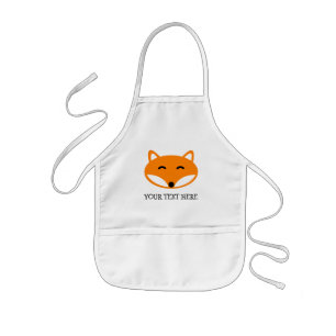 Cute fox apron for kids personalizable template