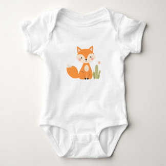 Cute Fox Baby Jersey Bodysuit