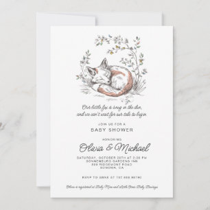 Cute Fox Baby Shower Invitation