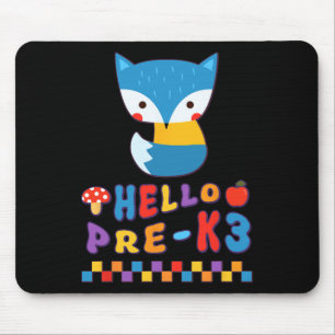 Cute Fox Back To School Woodland Animal Pre-k3 Boy Mouse Mat