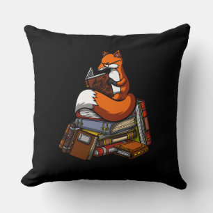 Cute Fox Book Reading Animal Cushion