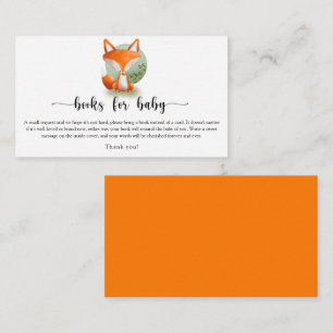 Cute Fox books for baby ticket Enclosure Card