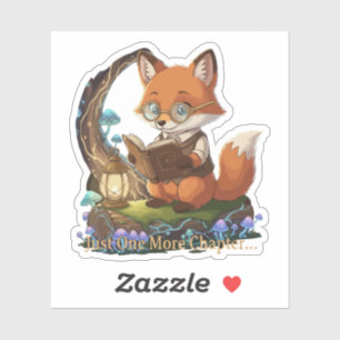  Cute Fox Bookworm "Just One More Chapter" Whimsic