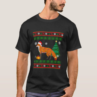 Cute Fox Christmas Sweater Decoration Santa Hat Xm