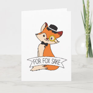 Cute Fox Clipart Oh For Fox Sake Epic Sarcastic Card