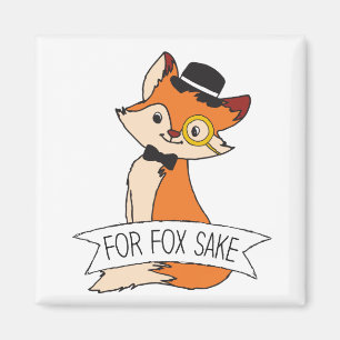 Cute Fox Clipart Oh For Fox Sake Epic Sarcastic Magnet