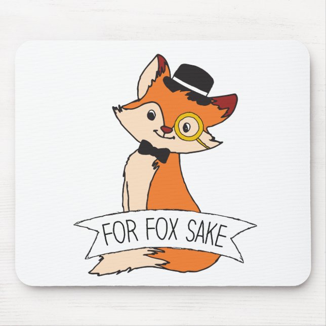Cute Fox Clipart Oh For Fox Sake Epic Sarcastic Mouse Mat (Front)