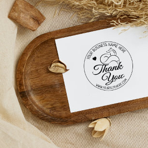 Cute Fox Custom Business Thank You  Rubber Stamp