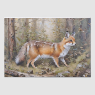 Cute Fox Decoupage Tissue Paper