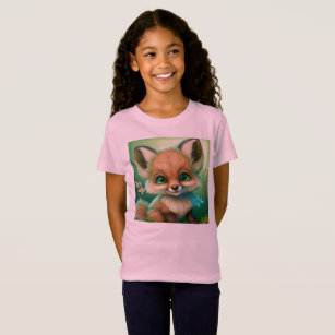 Cute fox design T-Shirt for girls.