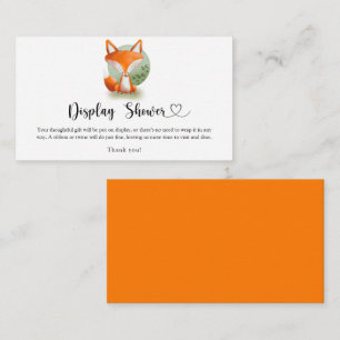 Cute Fox Display Shower Enclosure Card