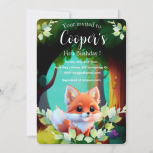 Cute fox drawing woodland animals forest friends