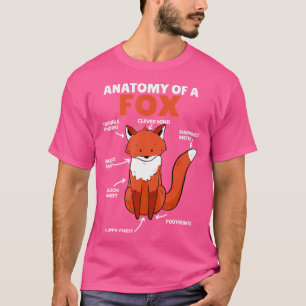 Cute Fox Explanation Anatomy Of A Fox T-Shirt