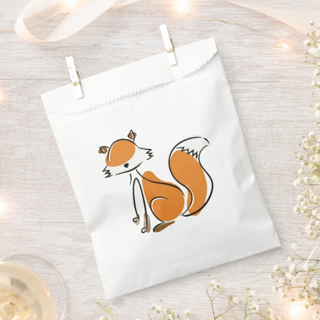 Cute Fox Favour Bag (Clipped)