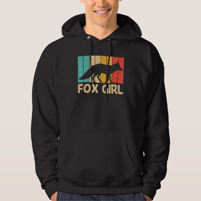 Cute Fox For Girls Kids Fennec Fox   Arctic Forest Hoodie (Front)