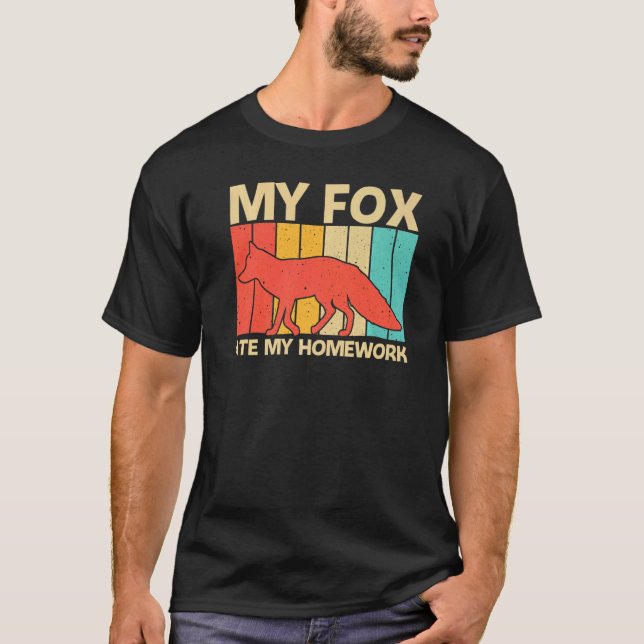 Cute Fox For Kids Boys Vulpine Fox Wild Animal T-Shirt (Front)