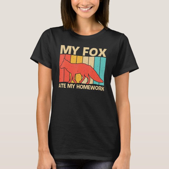 Cute Fox For Kids Boys Vulpine Fox Wild Animal T-Shirt (Front)