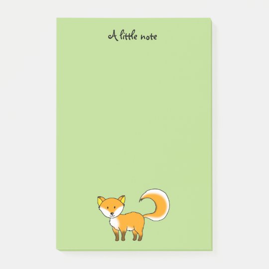 cute fox forest animal cartoon post-it notes