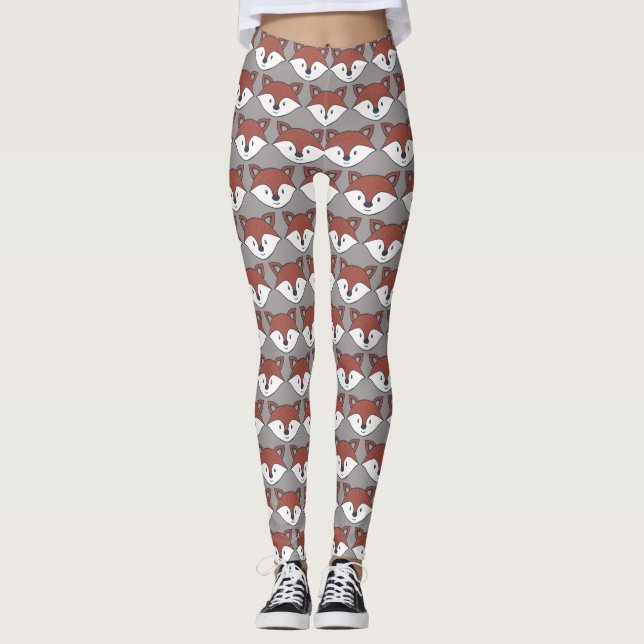 Cute Fox / Foxy Pattern Leggings (Front)