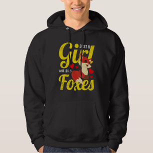 Cute Fox Girls Women Nature Forest Animal Wildlif Hoodie