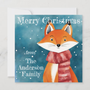 Cute Fox Holiday Card