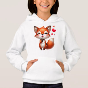 Cute Fox Illustration with Hearts
