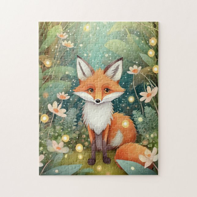 Cute Fox into the enchanted forest Jigsaw Puzzle (Vertical)