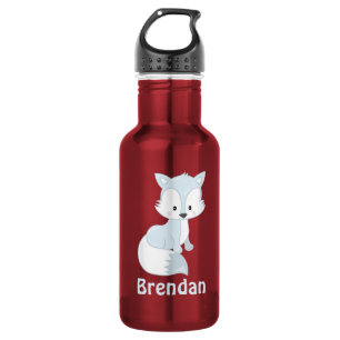 Cute Fox Kids Personalised 532 Ml Water Bottle
