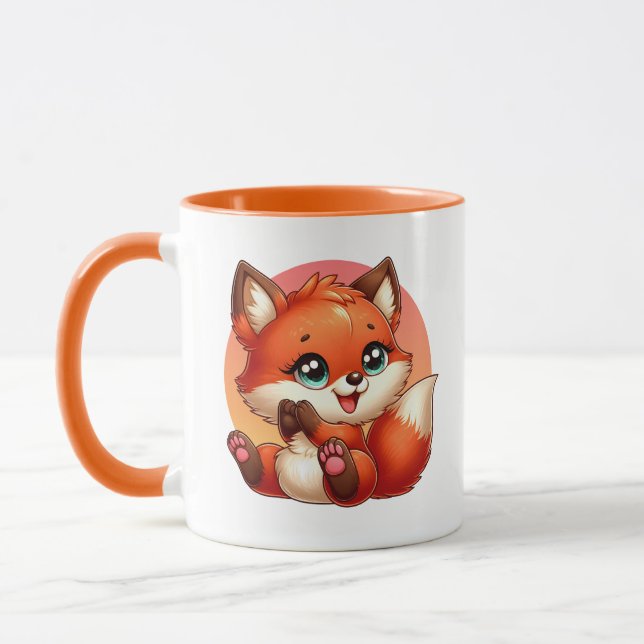 Cute fox lovers add monogram mug (Left)
