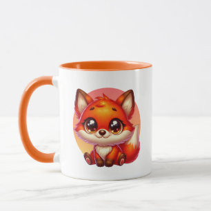 Cute fox lovers add monogram mug
