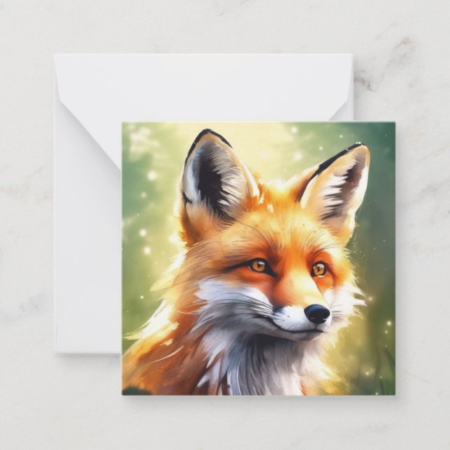 Cute Fox Note Card (Front)
