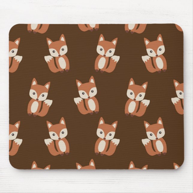 Cute Fox Pattern Mouse Mat (Front)