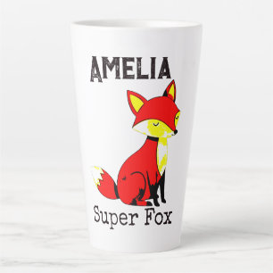 Cute Fox Personalised Latte Mug