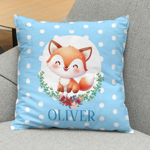 Cute Fox Polka Dot Elegant Cushion