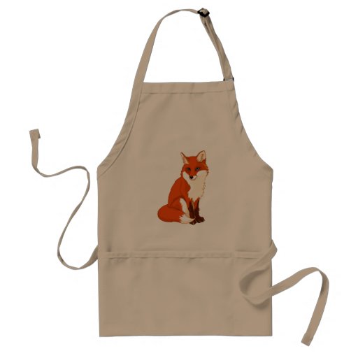 Image of Cute Fox Sitting Apron